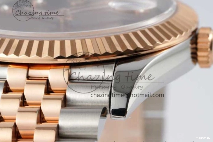 Jubilee Edition Dial VR3235 904L JDF RG V2 Steel Diamonds SS 41 RG Bracelet SS 1:1 Best DateJust Brown on 0828